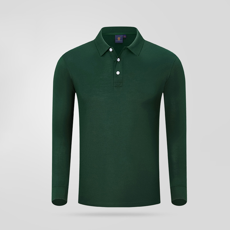 【客製化團體服】蠶絲棉純色長袖秋冬POLO衫 | 團體制服訂製