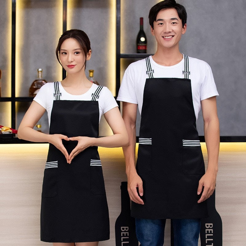 【客製化團體服】條紋背帶圍裙 | 團體制服訂製