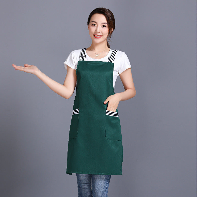 【客製化團體服】條紋背帶圍裙 | 團體制服訂製