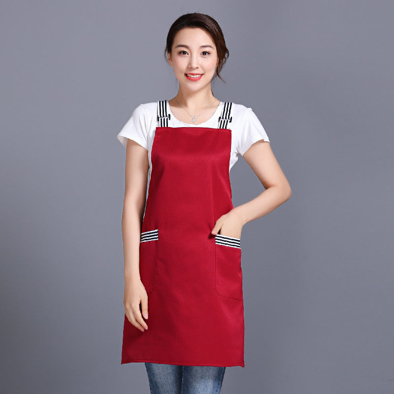 【客製化團體服】條紋背帶圍裙 | 團體制服訂製