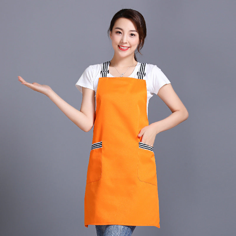 【客製化團體服】條紋背帶圍裙 | 團體制服訂製