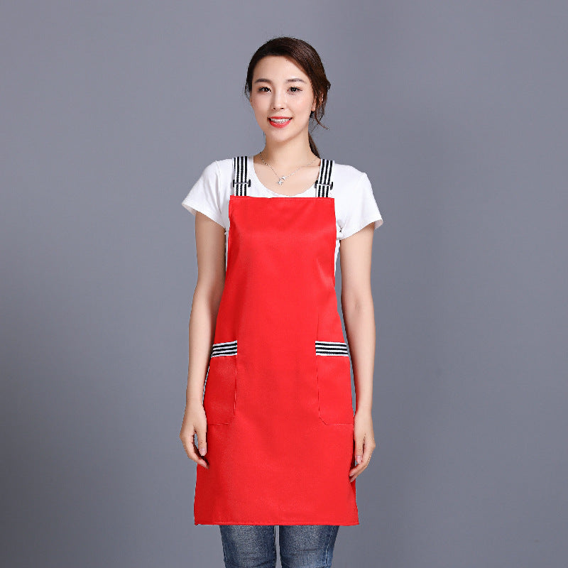 【客製化團體服】條紋背帶圍裙 | 團體制服訂製