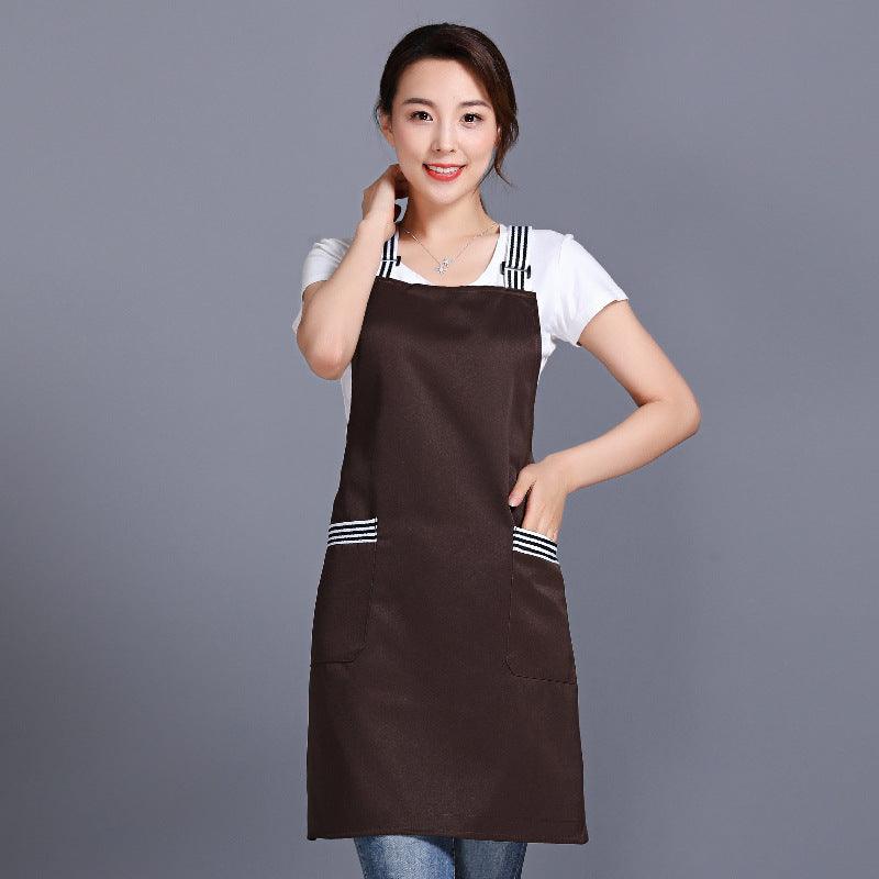 【客製化團體服】條紋背帶圍裙 | 團體制服訂製