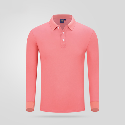 【客製化團體服】蠶絲棉純色長袖秋冬POLO衫 | 團體制服訂製