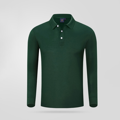 【客製化團體服】蠶絲棉純色長袖秋冬POLO衫 | 團體制服訂製