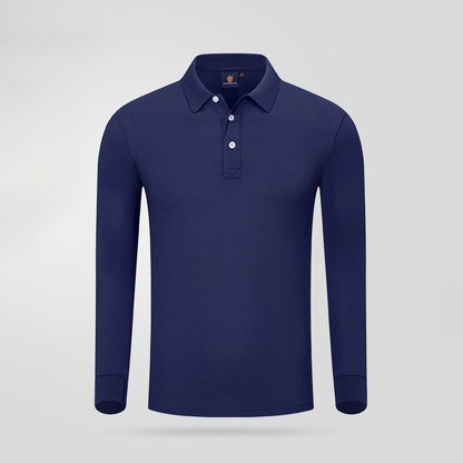 【客製化團體服】蠶絲棉純色長袖秋冬POLO衫 | 團體制服訂製